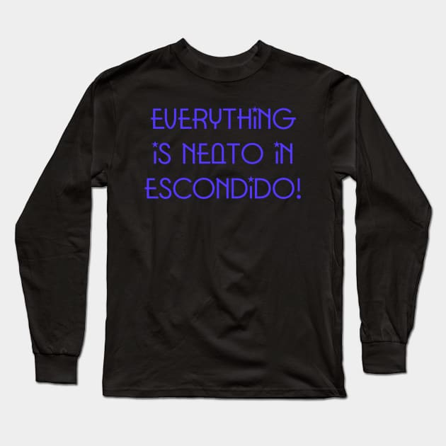 Everything  Is Neato In  Escondido! Blue Star Long Sleeve T-Shirt by GBINCAL